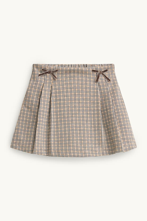 Nena - Llaç - conjunt - armilla, samarreta de mànigues llargues i faldilla pantaló - 3 peces - marró/beix