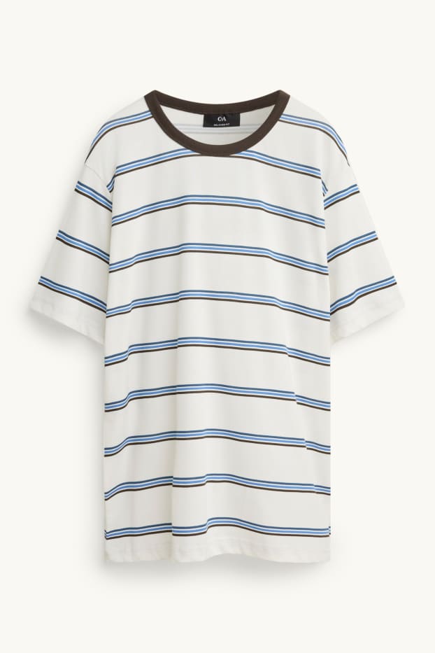 Bărbați - Tricou - alb / albastru