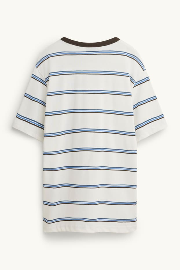 Bărbați - Tricou - alb / albastru