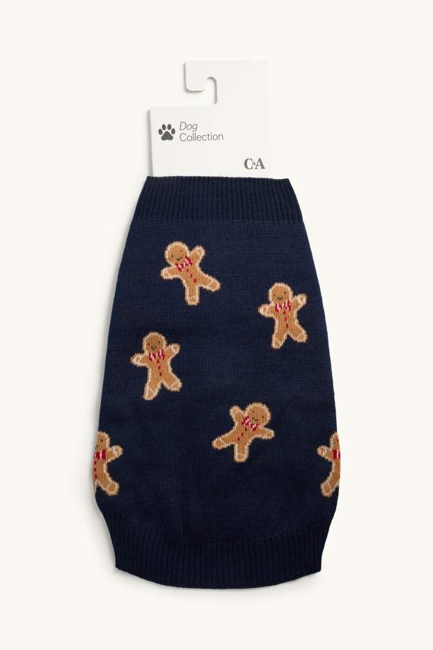 Unisex - Mini Me - pulover pentru căței, cu motive de Crăciun - albastru închis