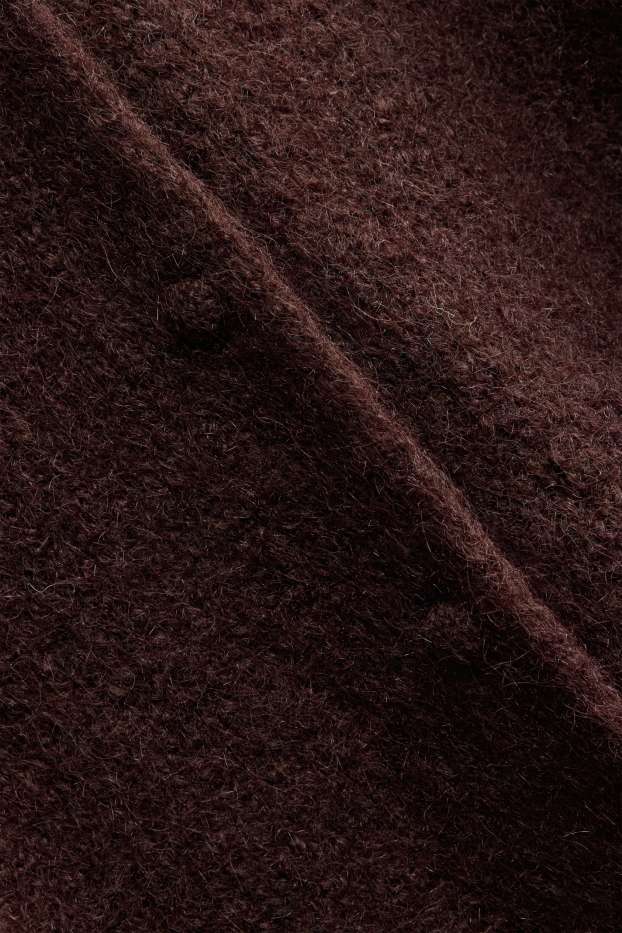 Femei - Cardigan tricotat - maro închis