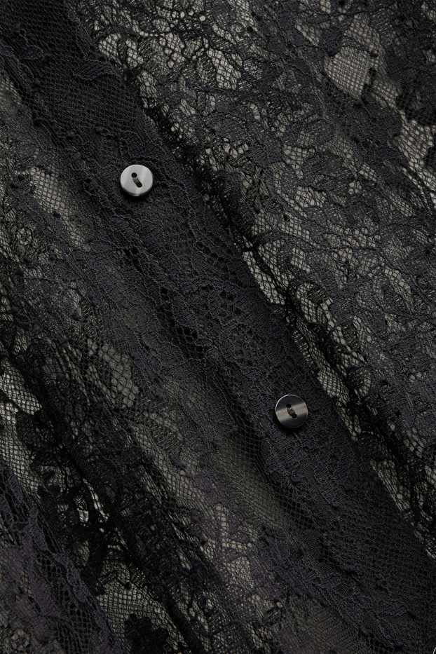 Femmes - Chemisier en dentelle - noir