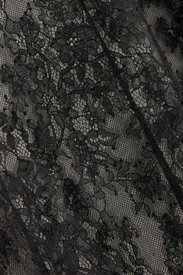 Dames - Blouse van kant - zwart