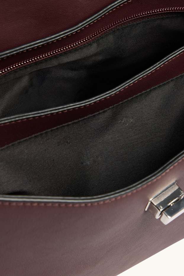 Donna - Borsa a tracolla - similpelle - bordeaux