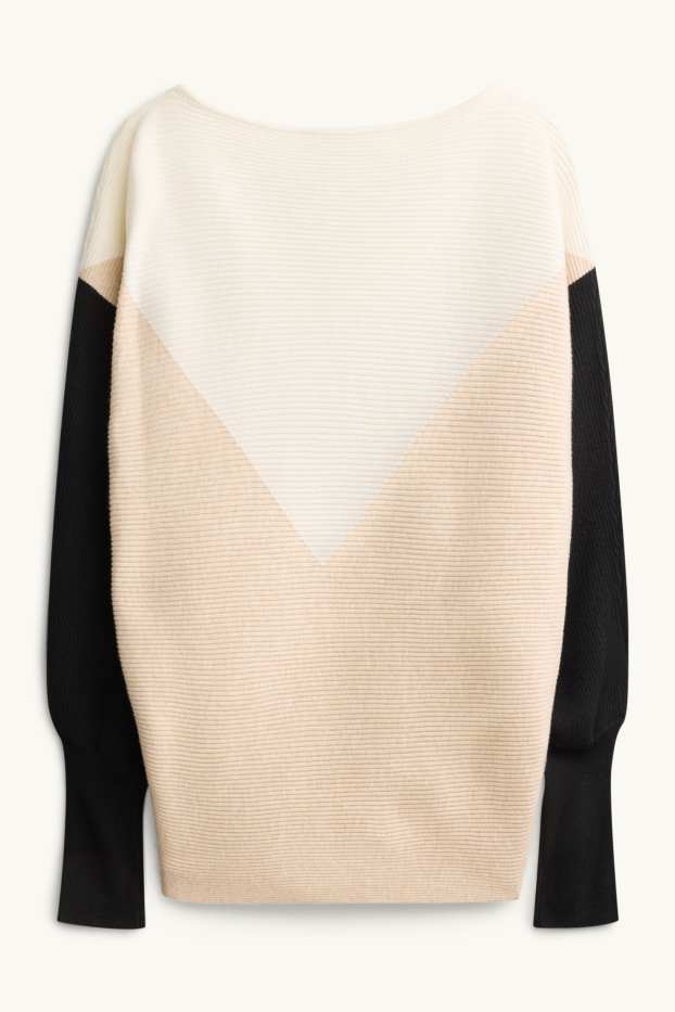 Femmes - Pull - côtelé - beige