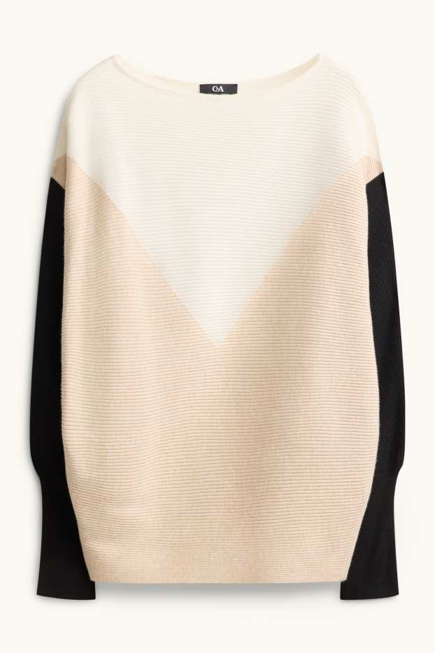 Femmes - Pull - côtelé - beige