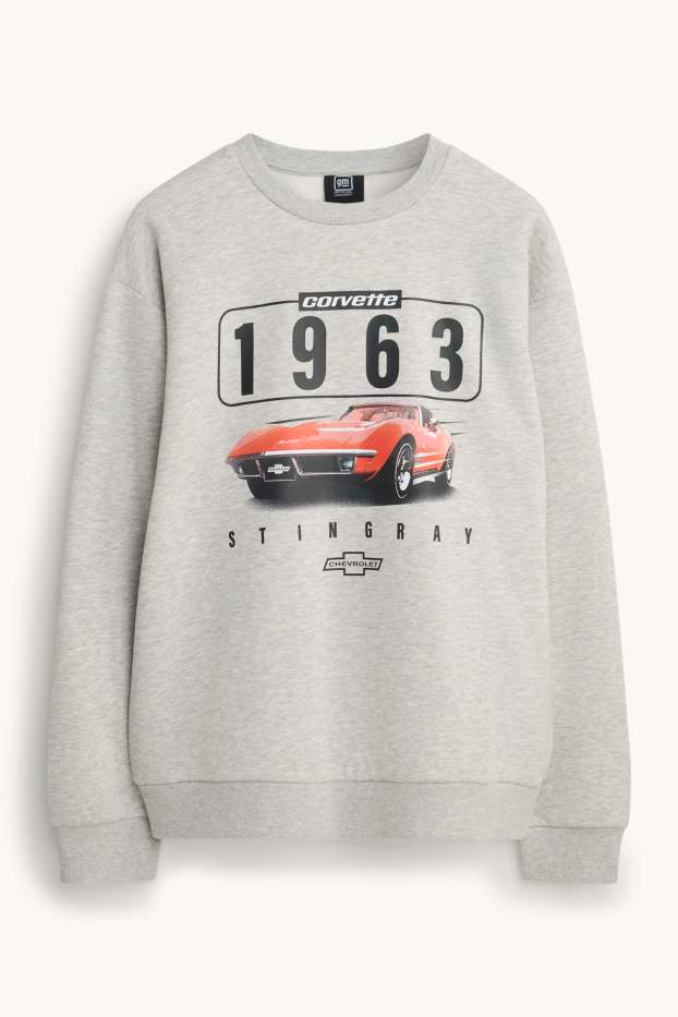 Herren - Sweatshirt - Relaxed Fit - Chevrolet - hellgrau-melange