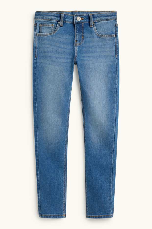 Kinder Mädchen - Skinny Jeans - Thermojeans - jeansblau