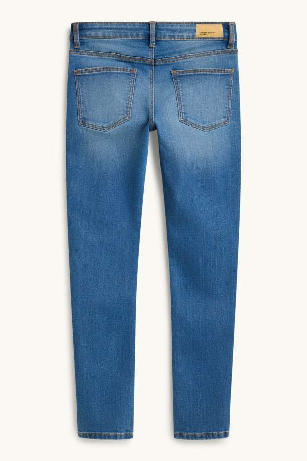 Kinder Mädchen - Skinny Jeans - Thermojeans - jeansblau
