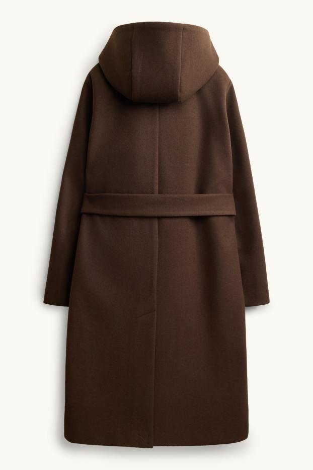Femmes - Manteau à capuche - marron