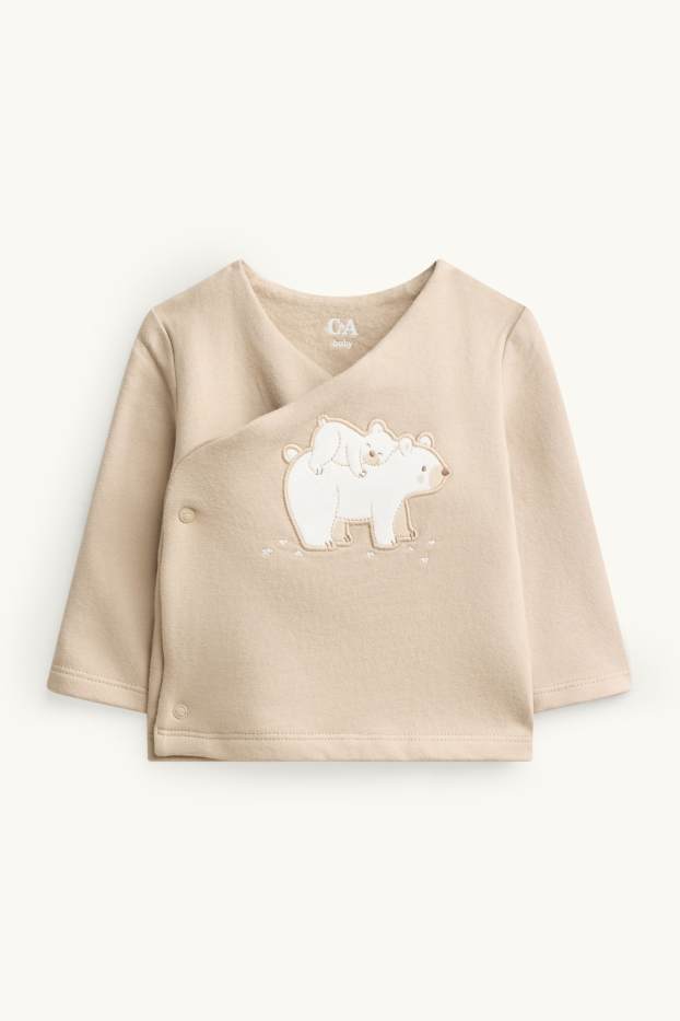 Unisex - Lední medvídci - outfit pro novorozence - 2dílný - béžová