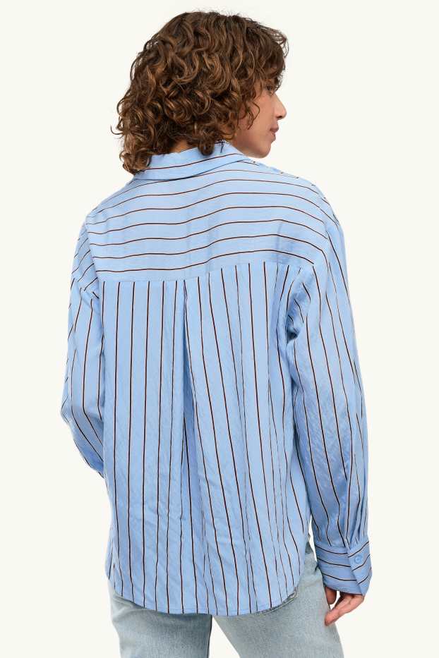 Femmes - Blouse-chemise - à rayures - bleu