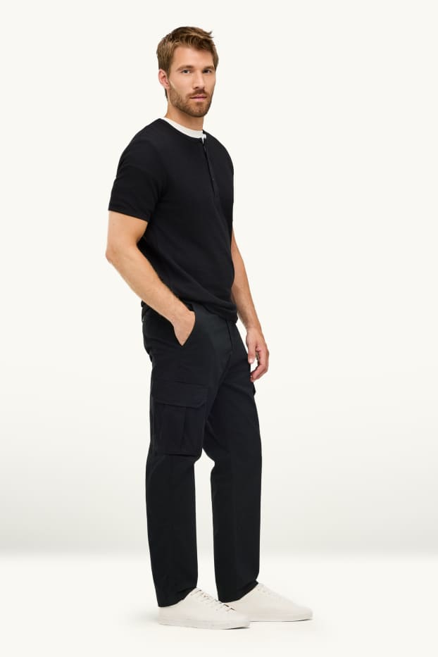 Hommes - Pantalon cargo - noir