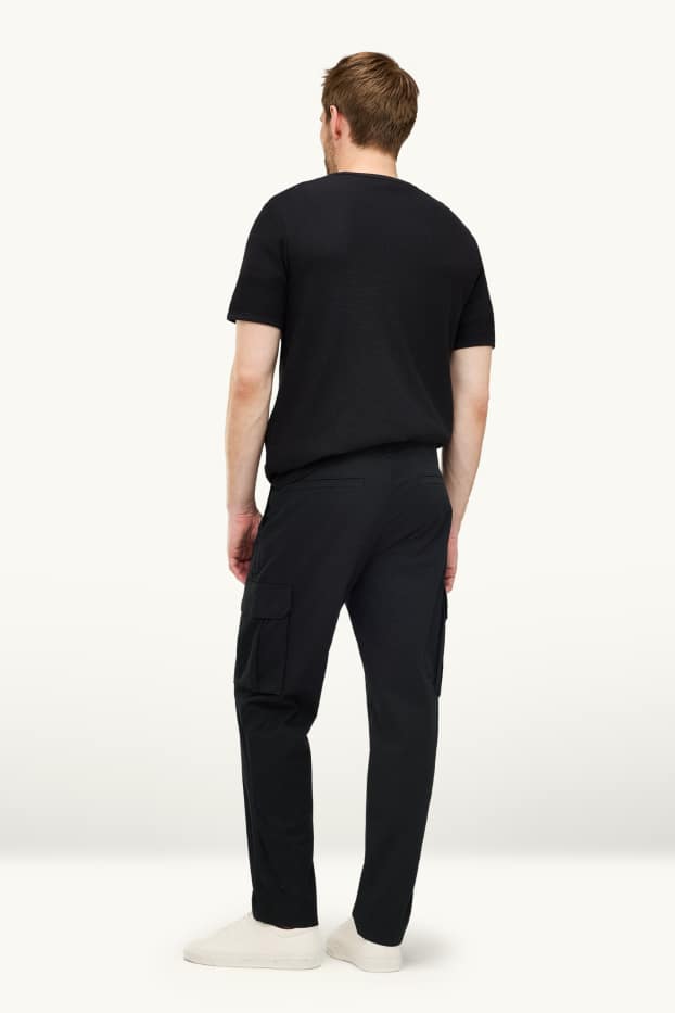 Hommes - Pantalon cargo - noir