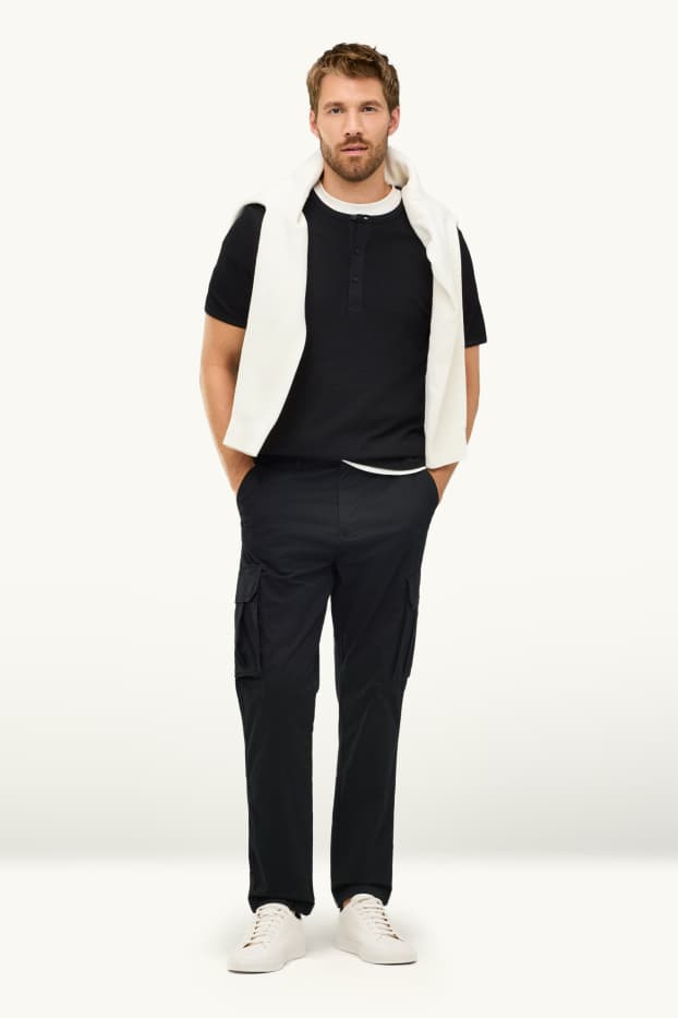Hommes - Pantalon cargo - noir