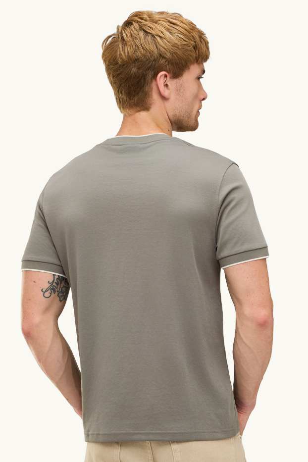 Pánské - Tričko - regular fit - zelená