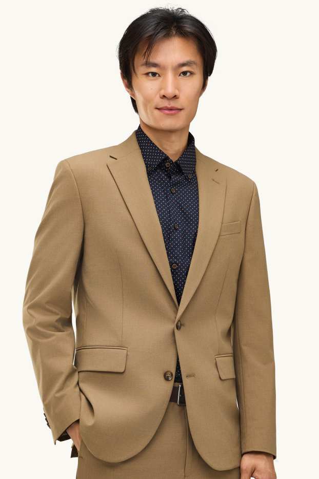 Heren - Colbert uit het combi-systeem - slim fit - Flex - kaki