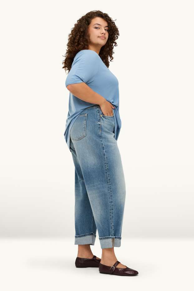 Dona - Barrel Jeans - high waist - texà blau