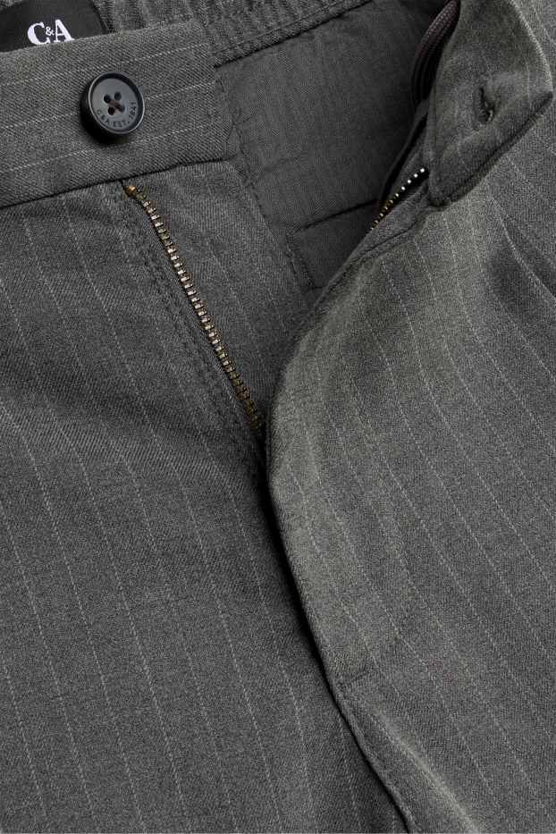 Bărbați - Chino - tapered fit - dungi fine - gri închis