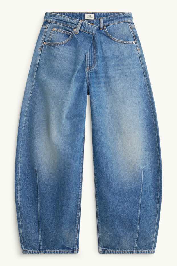 Femmes - Barrel jean - mid waist - jean bleu