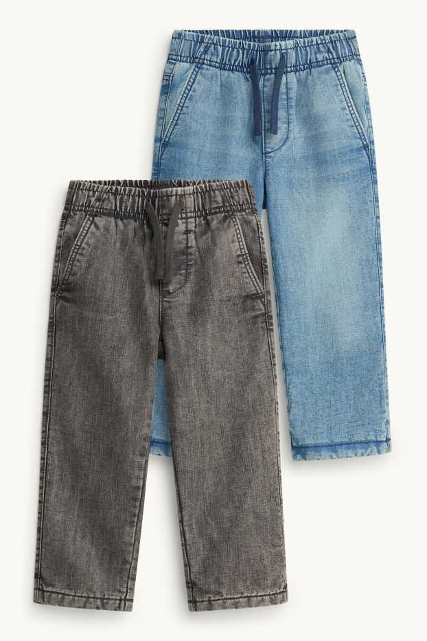 Děti - chlapci - Multipack 2 ks - relaxed jeans - termo džíny - džíny - modré