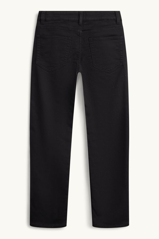 Kinder Jungen - Straight Jeans - Thermojeans - schwarz