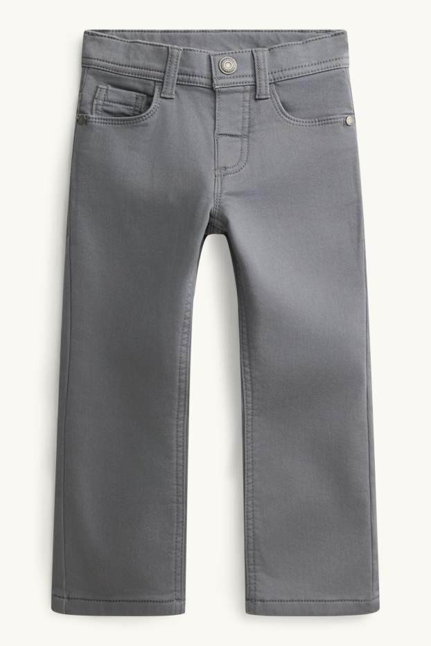 Kinderen: jongens - Straight jeans - thermojeans - grijs