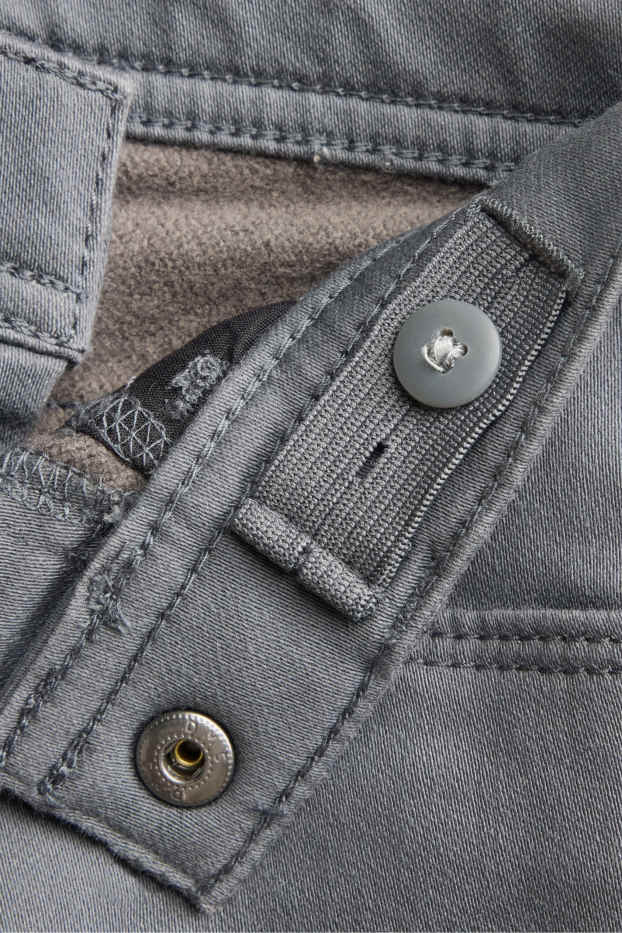 Kinderen: jongens - Straight jeans - thermojeans - grijs