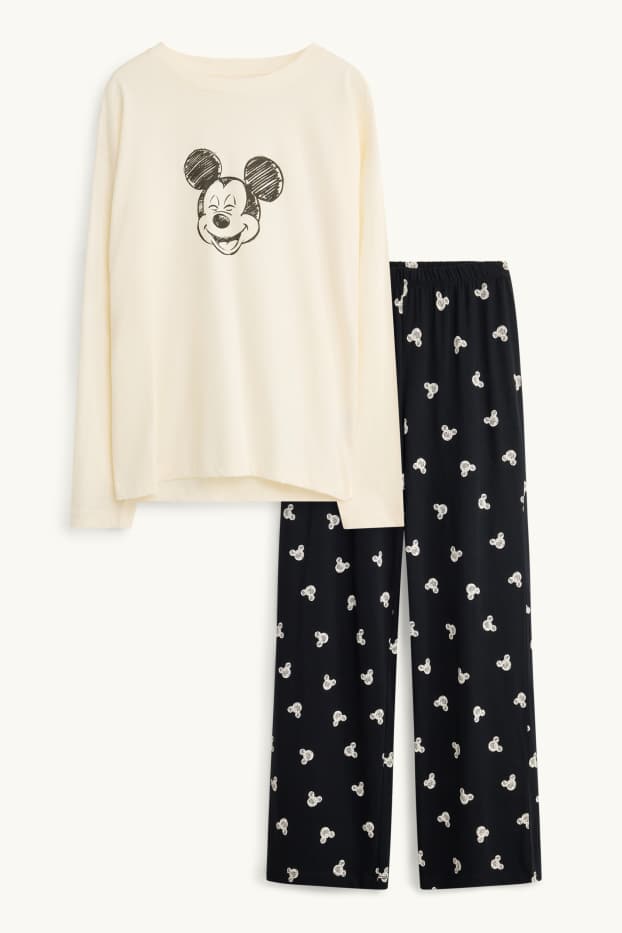 Femei - Pijama - Mickey Mouse - alb / negru
