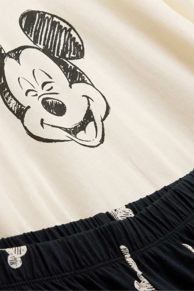 Femei - Pijama - Mickey Mouse - alb / negru