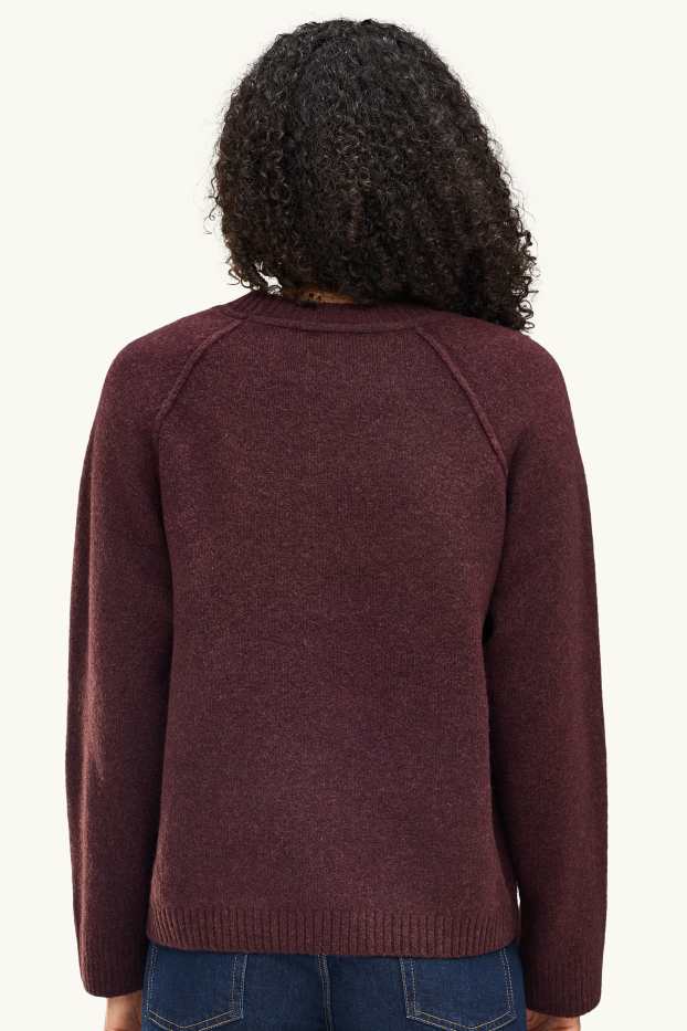 Damen - Pullover - bordeaux