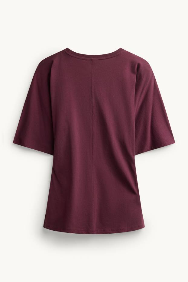 Damen - T-Shirt - Slim Fit - bordeaux