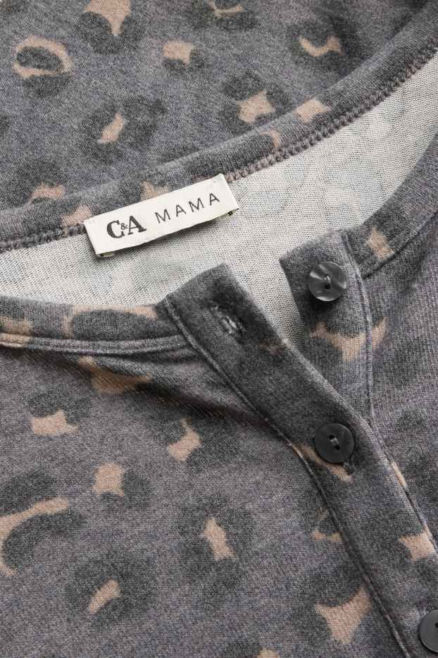 Femmes - Chemise de nuit - imprimé léopard - gris / beige