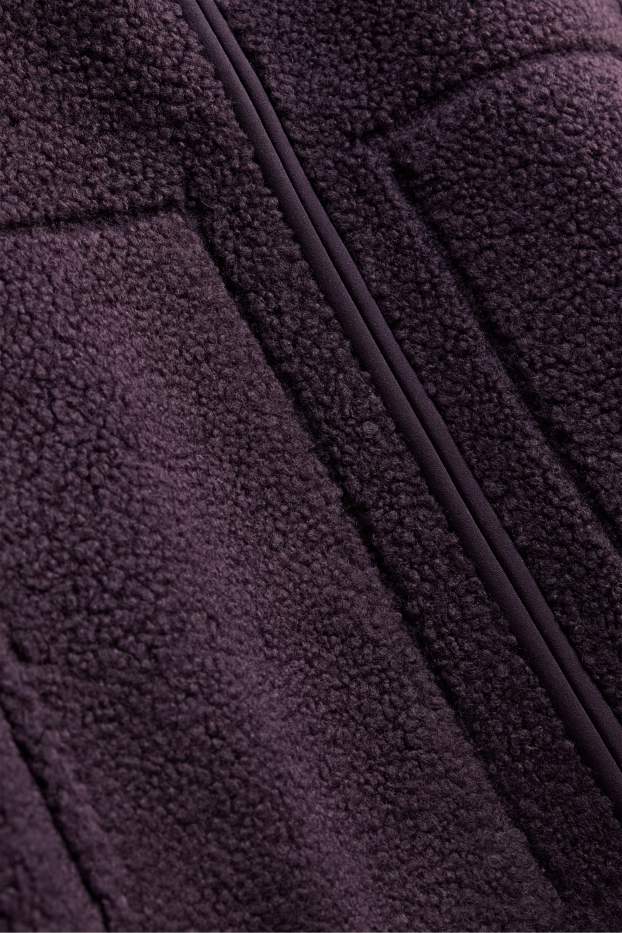 Femei - Vestă de pluș - violet