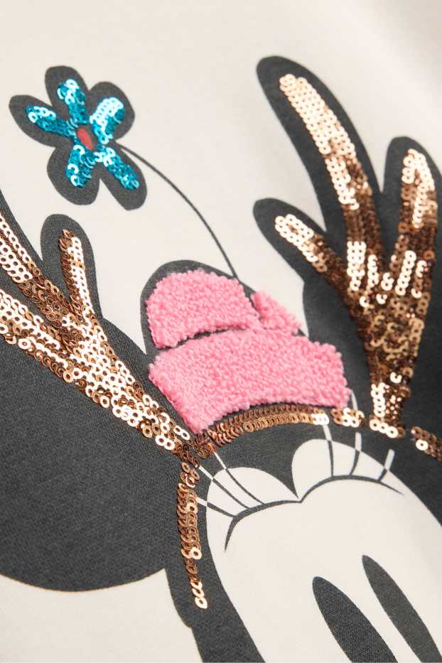 Women - Minnie Mouse - sweatshirt - shiny - cremewhite