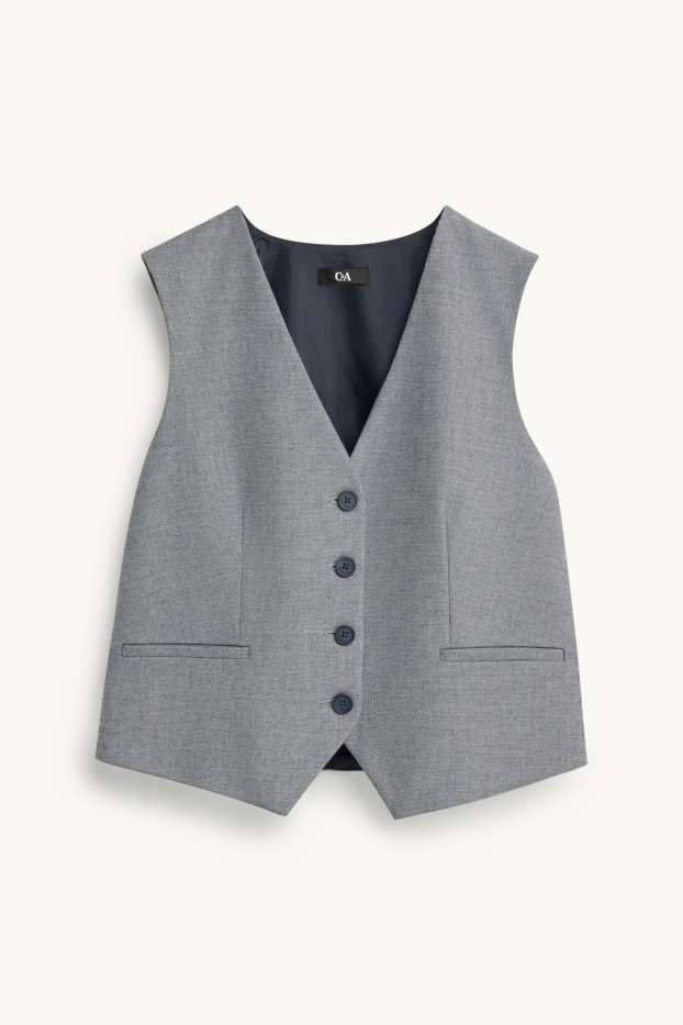 Women - Business waistcoat - regular fit - gray