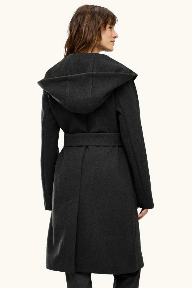 Donna - Cappotto con cappuccio - grigio scuro