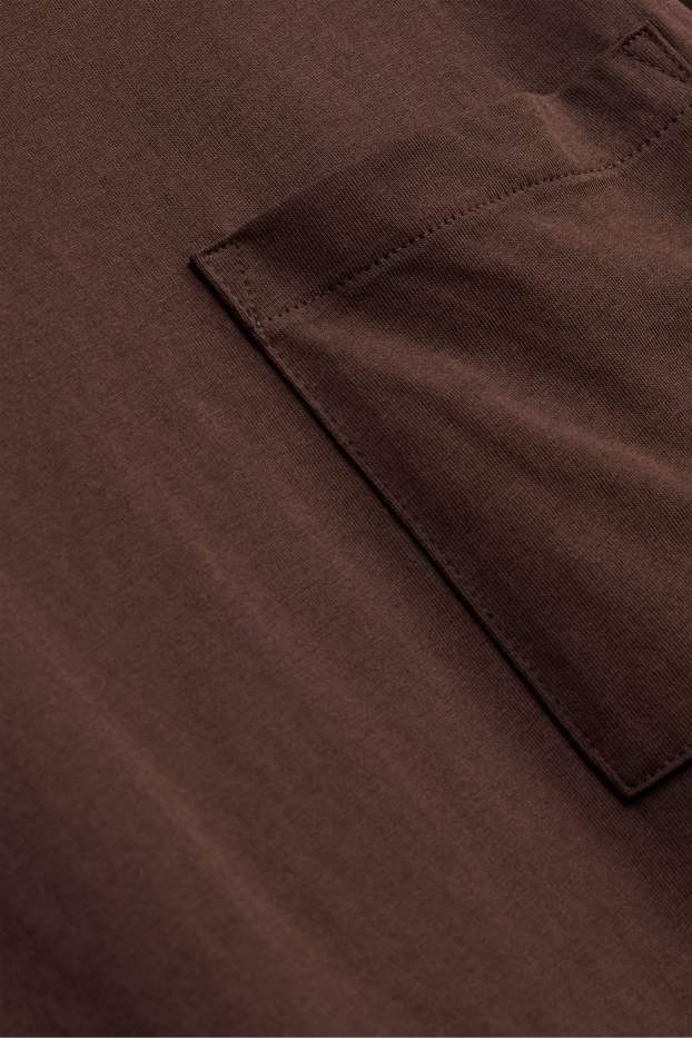 Dames - Longsleeve - relaxed fit - donkerbruin