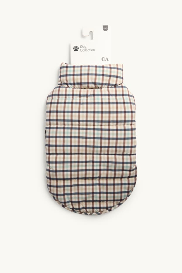 Unisexe - Manteau pour chien - à carreaux - beige / marron