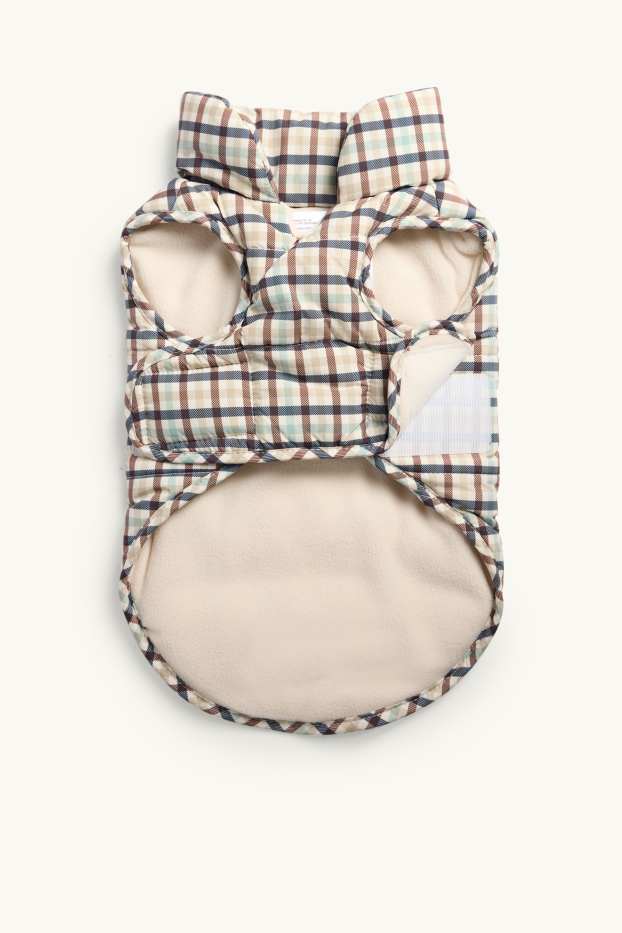Unisexe - Manteau pour chien - à carreaux - beige / marron