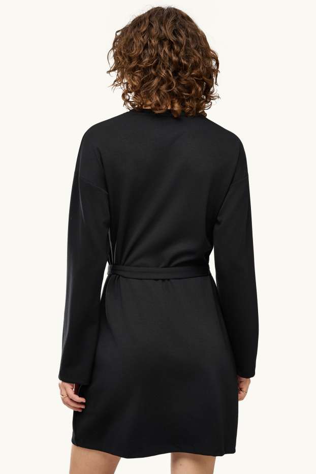Donna - Vestito fit & flare con cintura - nero