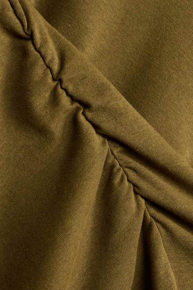Women - Long sleeve top - slim fit - khaki