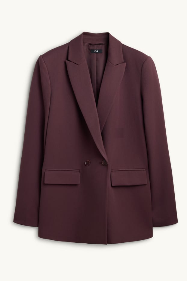 Femmes - Blazer de bureau - regular fit - bordeaux