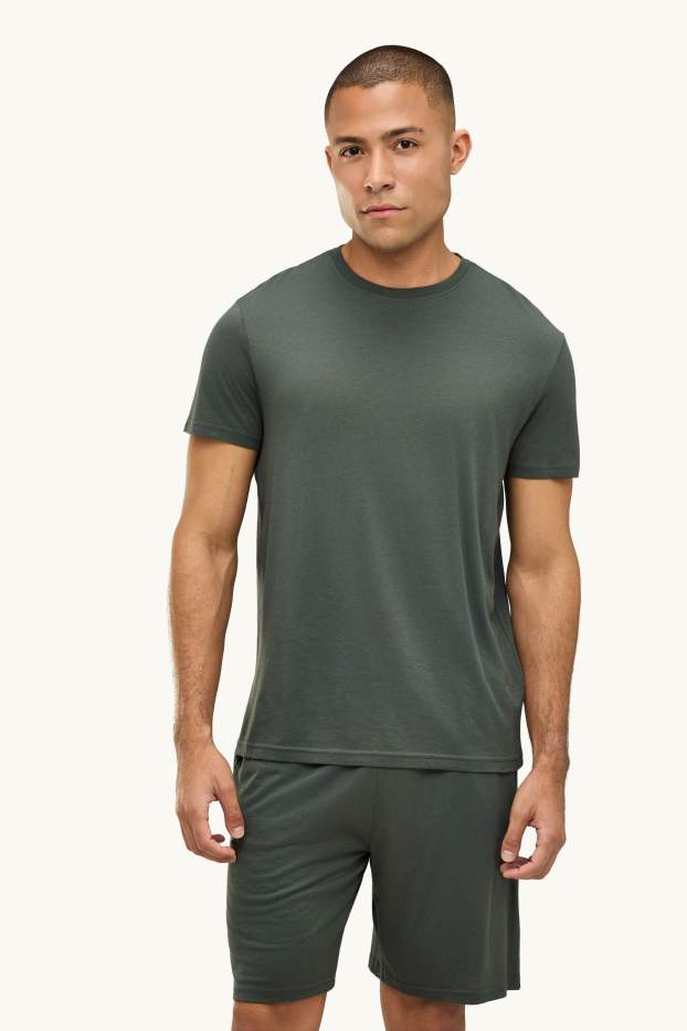 Hommes - Pyjashort - vert