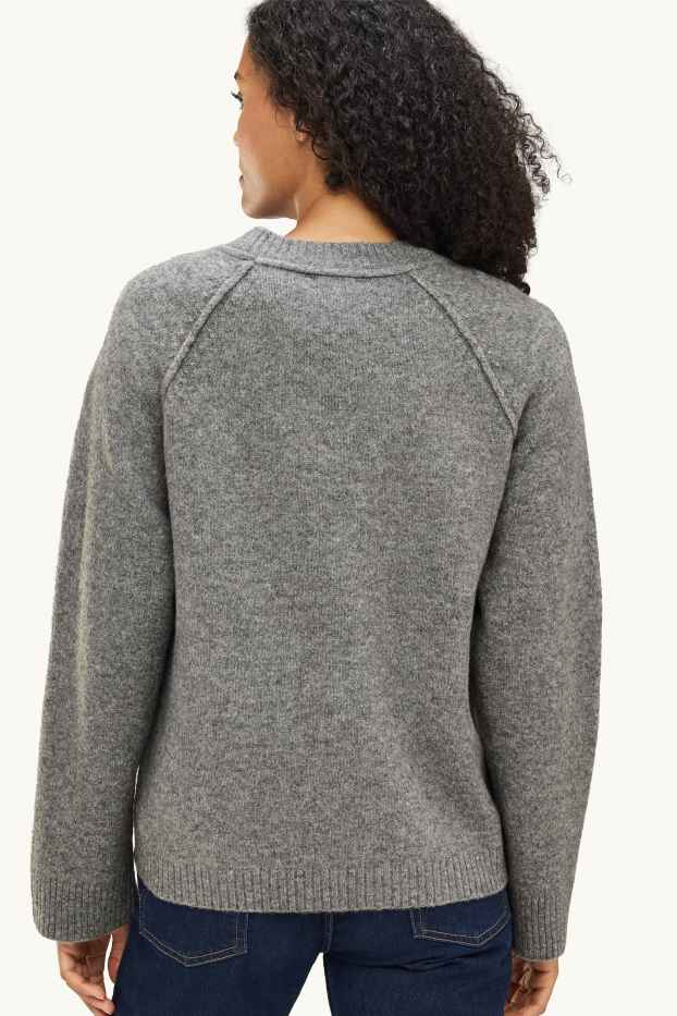 Damen - Pullover - grau-melange