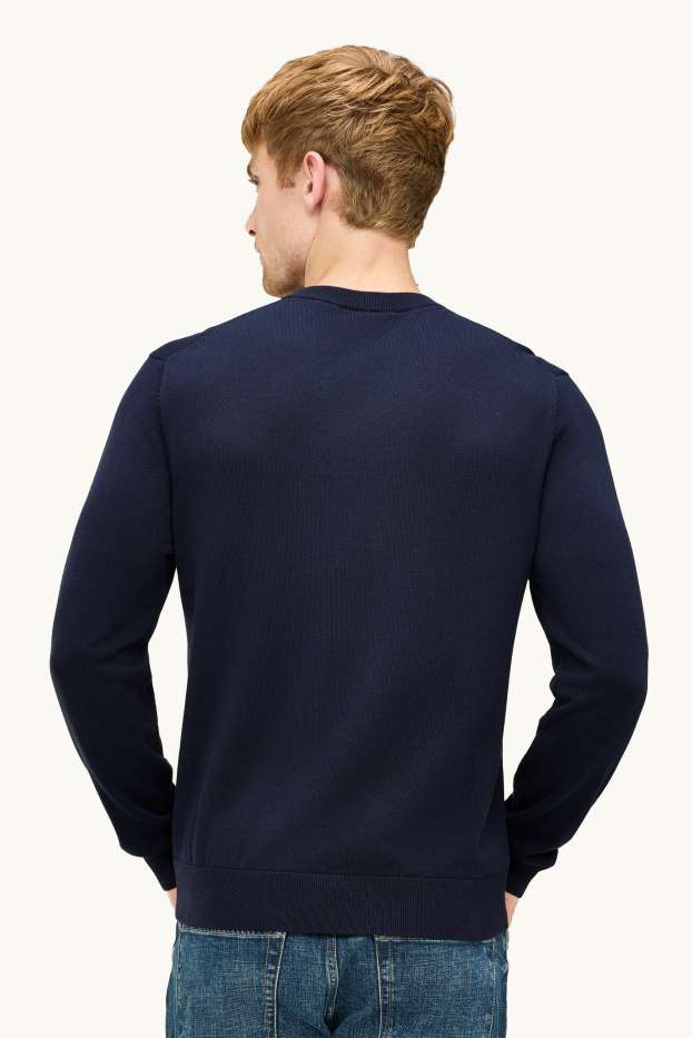 Hommes - Pull - bleu foncé
