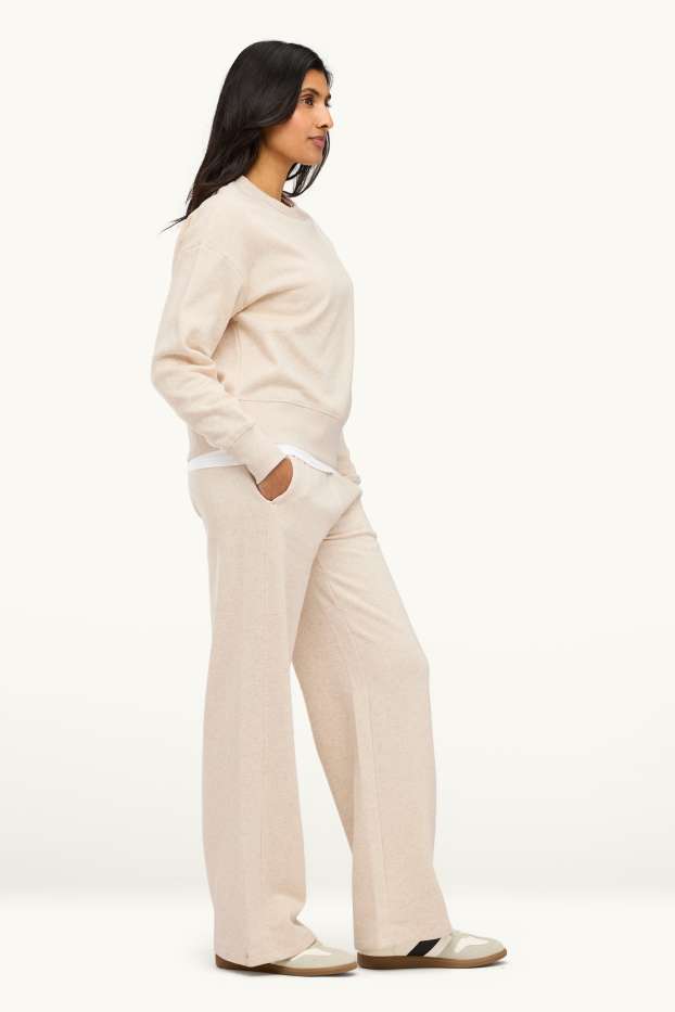 Dames - Joggingbroek - beige-mix