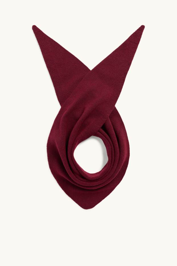 Damen - Strick-Schal - bordeaux