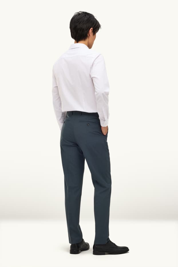 Herren - Baukasten-Wollhose - Regular Fit - petrol