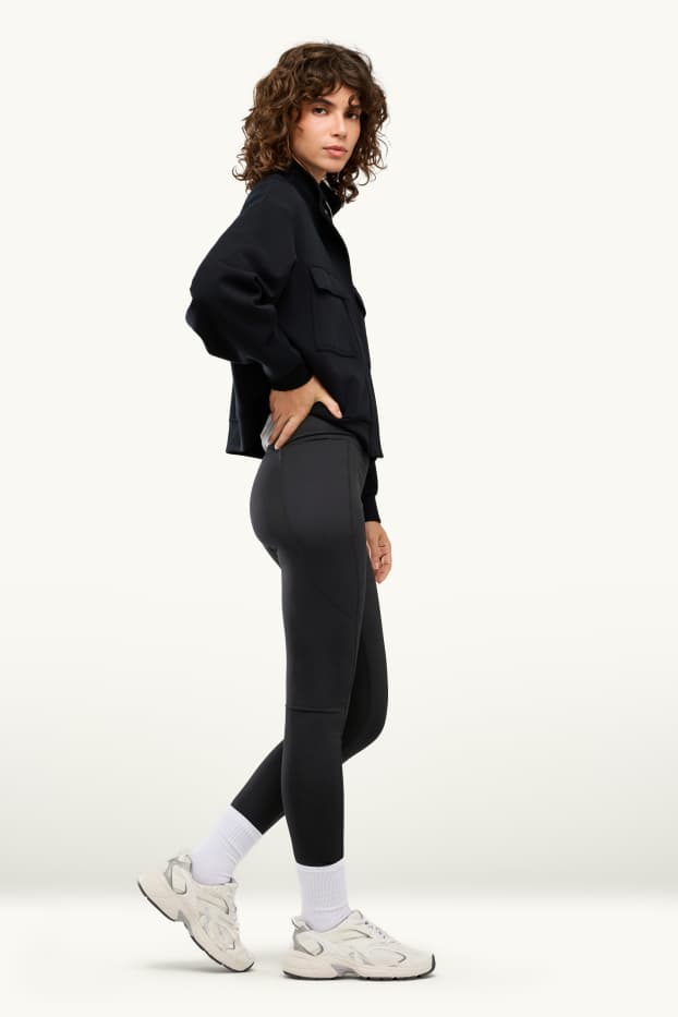 Dames - Sportlegging - 4 Way Stretch - UV-bescherming - zwart